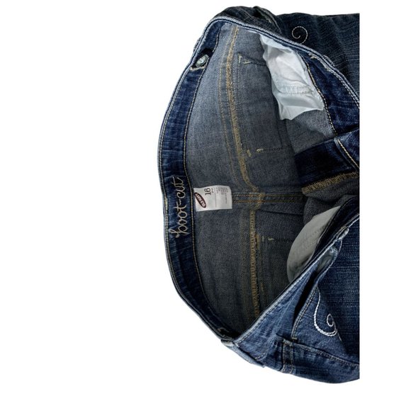 Old Navy Girls Size 16 Plus Jeans Embellished pocket raw hem Flap Back Pockets - Picture 4 of 8